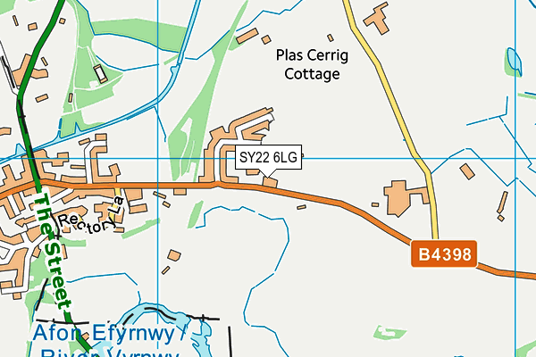 SY22 6LG map - OS VectorMap District (Ordnance Survey) SY22 6LG map - OS VectorMap District (Ordnance Survey)