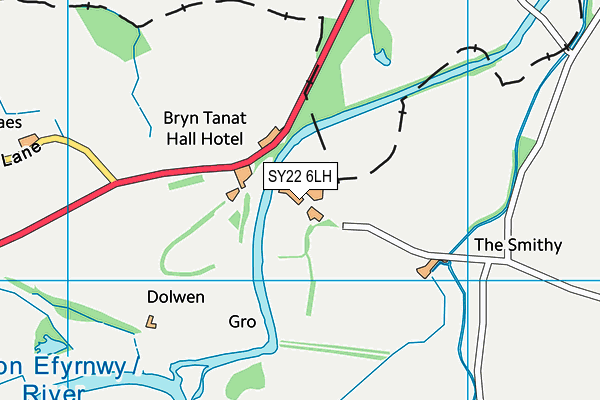 SY22 6LH map - OS VectorMap District (Ordnance Survey) SY22 6LH map - OS VectorMap District (Ordnance Survey)