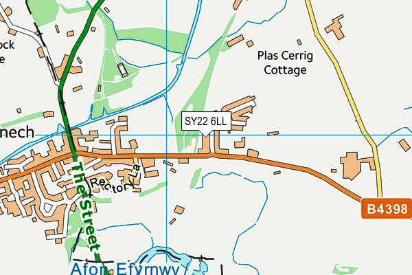 SY22 6LL map - OS VectorMap District (Ordnance Survey) SY22 6LL map - OS VectorMap District (Ordnance Survey)