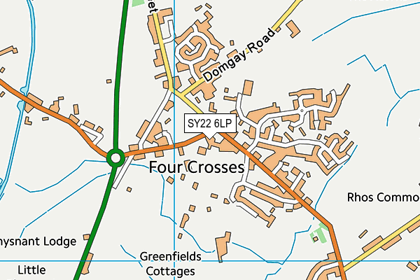 SY22 6LP map - OS VectorMap District (Ordnance Survey) SY22 6LP map - OS VectorMap District (Ordnance Survey)