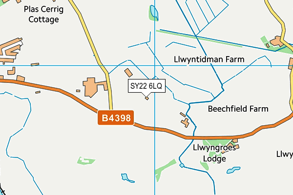 SY22 6LQ map - OS VectorMap District (Ordnance Survey)