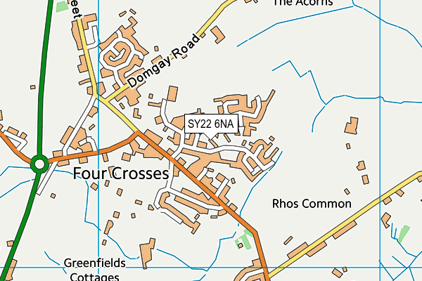 SY22 6NA map - OS VectorMap District (Ordnance Survey) SY22 6NA map - OS VectorMap District (Ordnance Survey)