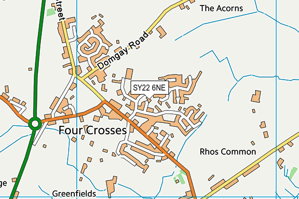 SY22 6NE map - OS VectorMap District (Ordnance Survey) SY22 6NE map - OS VectorMap District (Ordnance Survey)