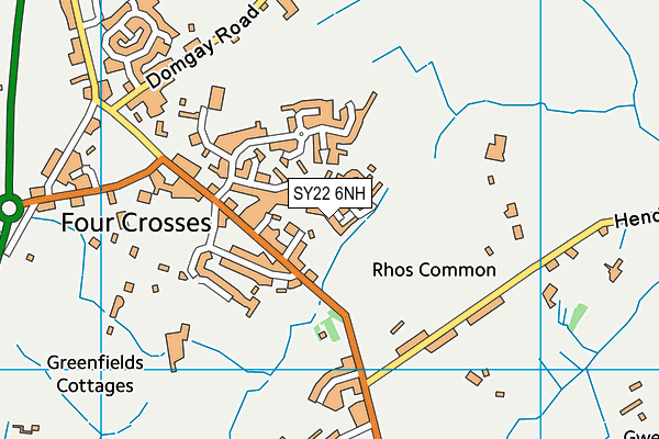 SY22 6NH map - OS VectorMap District (Ordnance Survey) SY22 6NH map - OS VectorMap District (Ordnance Survey)