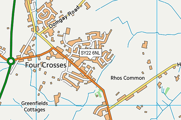 SY22 6NL map - OS VectorMap District (Ordnance Survey) SY22 6NL map - OS VectorMap District (Ordnance Survey)