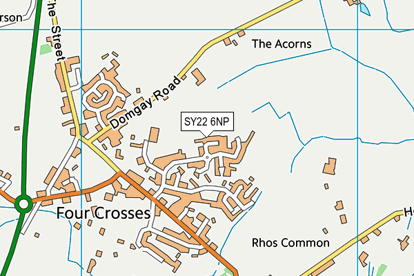 SY22 6NP map - OS VectorMap District (Ordnance Survey) SY22 6NP map - OS VectorMap District (Ordnance Survey)