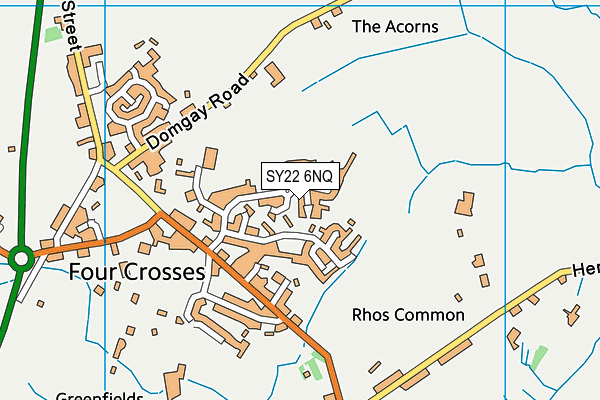 SY22 6NQ map - OS VectorMap District (Ordnance Survey) SY22 6NQ map - OS VectorMap District (Ordnance Survey)