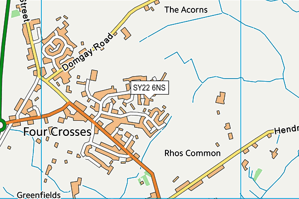 SY22 6NS map - OS VectorMap District (Ordnance Survey) SY22 6NS map - OS VectorMap District (Ordnance Survey)