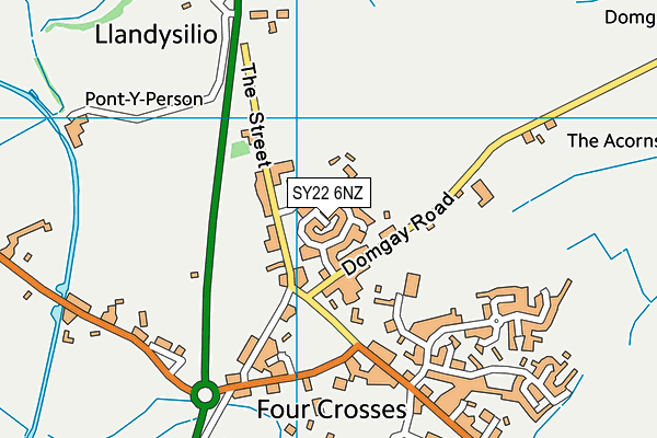 SY22 6NZ map - OS VectorMap District (Ordnance Survey) SY22 6NZ map - OS VectorMap District (Ordnance Survey)