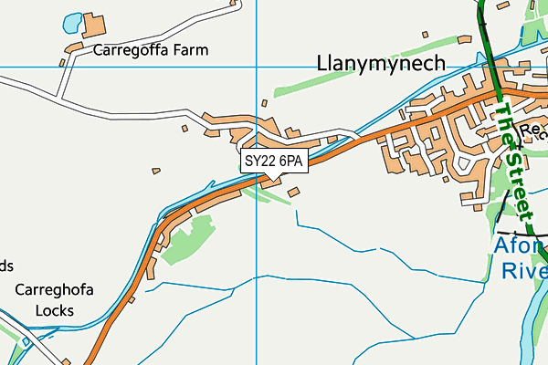SY22 6PA map - OS VectorMap District (Ordnance Survey) SY22 6PA map - OS VectorMap District (Ordnance Survey)