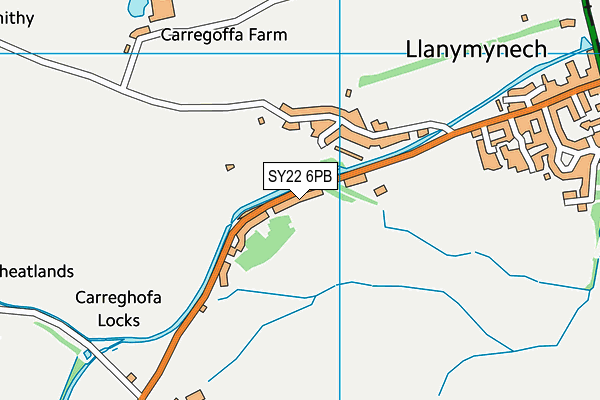 SY22 6PB map - OS VectorMap District (Ordnance Survey) SY22 6PB map - OS VectorMap District (Ordnance Survey)
