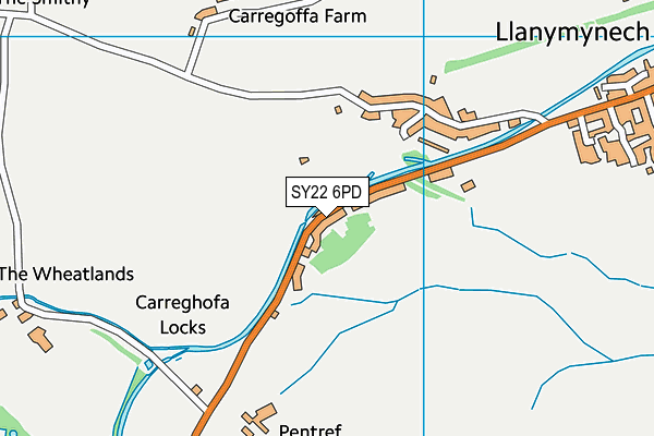 SY22 6PD map - OS VectorMap District (Ordnance Survey) SY22 6PD map - OS VectorMap District (Ordnance Survey)