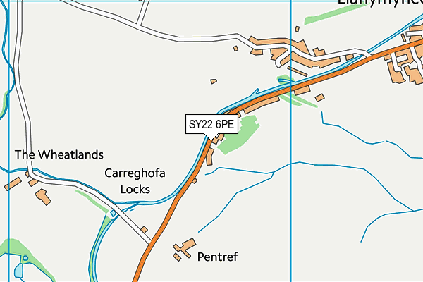 SY22 6PE map - OS VectorMap District (Ordnance Survey) SY22 6PE map - OS VectorMap District (Ordnance Survey)