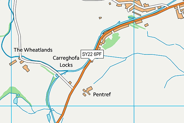 SY22 6PF map - OS VectorMap District (Ordnance Survey) SY22 6PF map - OS VectorMap District (Ordnance Survey)