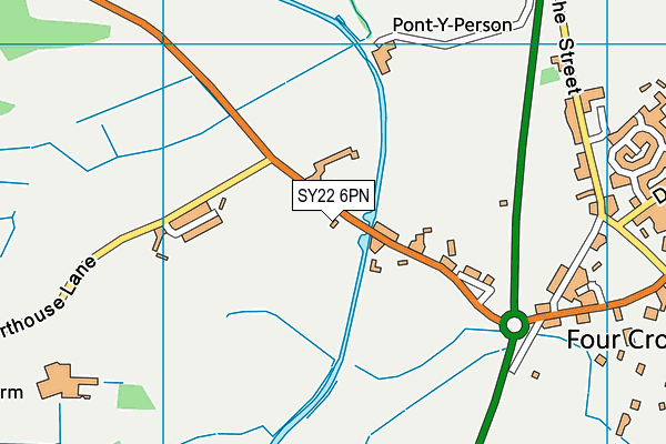 SY22 6PN map - OS VectorMap District (Ordnance Survey) SY22 6PN map - OS VectorMap District (Ordnance Survey)