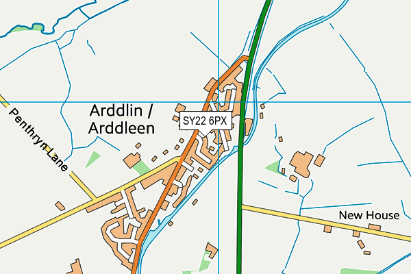 SY22 6PX map - OS VectorMap District (Ordnance Survey)