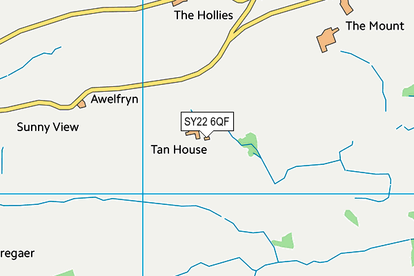 SY22 6QF map - OS VectorMap District (Ordnance Survey) SY22 6QF map - OS VectorMap District (Ordnance Survey)