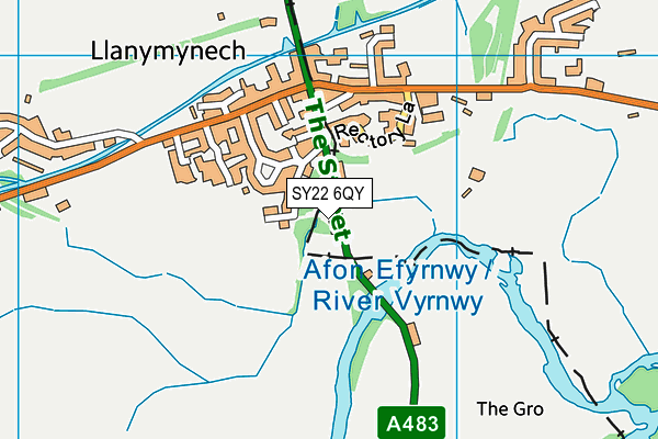 SY22 6QY map - OS VectorMap District (Ordnance Survey) SY22 6QY map - OS VectorMap District (Ordnance Survey)