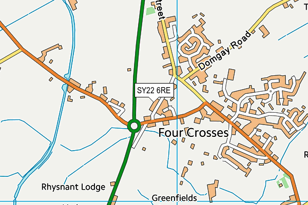 SY22 6RE map - OS VectorMap District (Ordnance Survey) SY22 6RE map - OS VectorMap District (Ordnance Survey)