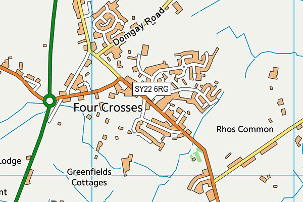 SY22 6RG map - OS VectorMap District (Ordnance Survey) SY22 6RG map - OS VectorMap District (Ordnance Survey)