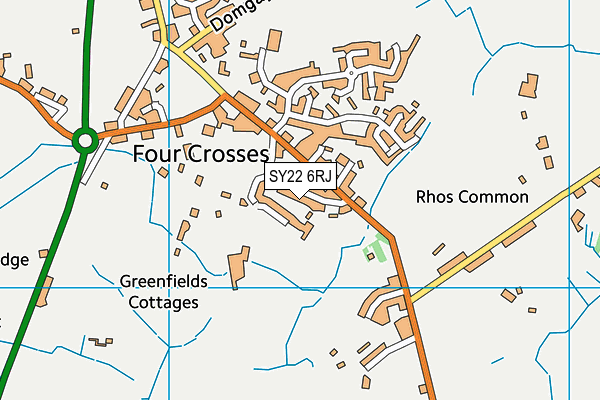 SY22 6RJ map - OS VectorMap District (Ordnance Survey) SY22 6RJ map - OS VectorMap District (Ordnance Survey)
