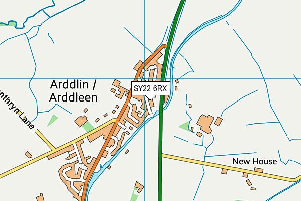 SY22 6RX map - OS VectorMap District (Ordnance Survey) SY22 6RX map - OS VectorMap District (Ordnance Survey)