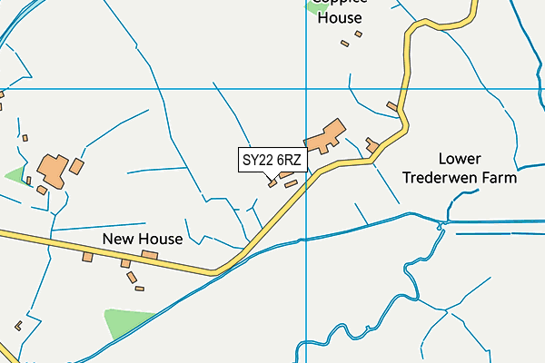 SY22 6RZ map - OS VectorMap District (Ordnance Survey) SY22 6RZ map - OS VectorMap District (Ordnance Survey)