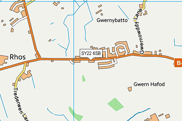 SY22 6SB map - OS VectorMap District (Ordnance Survey) SY22 6SB map - OS VectorMap District (Ordnance Survey)