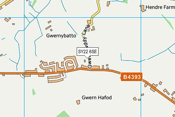 SY22 6SE map - OS VectorMap District (Ordnance Survey) SY22 6SE map - OS VectorMap District (Ordnance Survey)