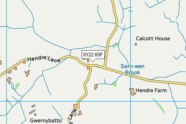 SY22 6SF map - OS VectorMap District (Ordnance Survey) SY22 6SF map - OS VectorMap District (Ordnance Survey)