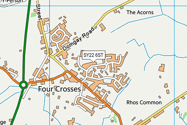 SY22 6ST map - OS VectorMap District (Ordnance Survey) SY22 6ST map - OS VectorMap District (Ordnance Survey)