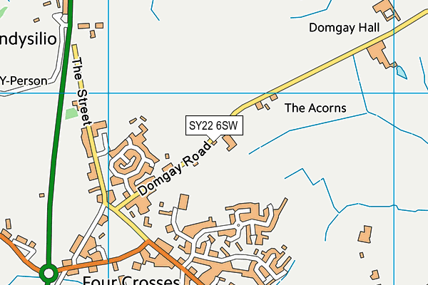 SY22 6SW map - OS VectorMap District (Ordnance Survey) SY22 6SW map - OS VectorMap District (Ordnance Survey)