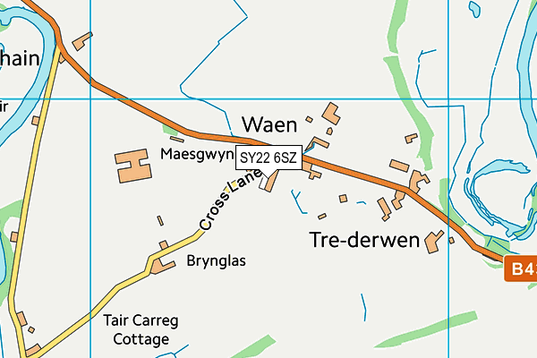 SY22 6SZ map - OS VectorMap District (Ordnance Survey) SY22 6SZ map - OS VectorMap District (Ordnance Survey)