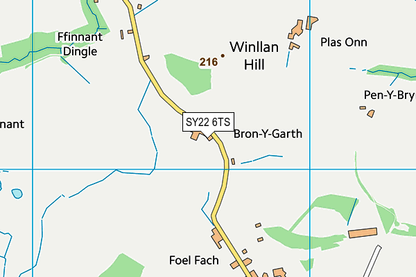SY22 6TS map - OS VectorMap District (Ordnance Survey) SY22 6TS map - OS VectorMap District (Ordnance Survey)