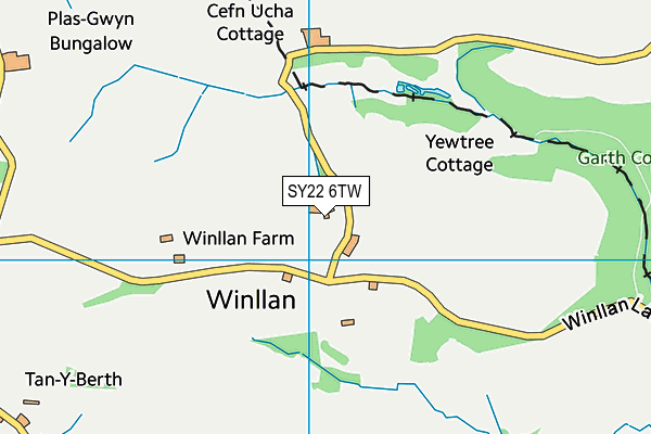 SY22 6TW map - OS VectorMap District (Ordnance Survey) SY22 6TW map - OS VectorMap District (Ordnance Survey)