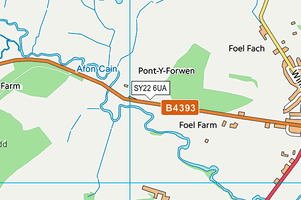SY22 6UA map - OS VectorMap District (Ordnance Survey) SY22 6UA map - OS VectorMap District (Ordnance Survey)