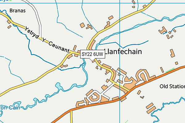 SY22 6UW map - OS VectorMap District (Ordnance Survey)