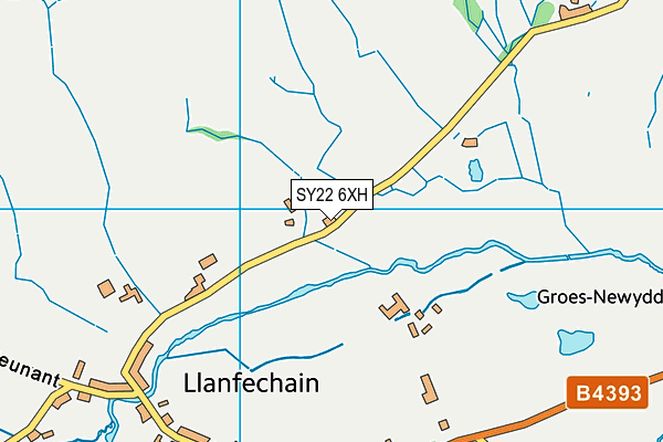 SY22 6XH map - OS VectorMap District (Ordnance Survey) SY22 6XH map - OS VectorMap District (Ordnance Survey)