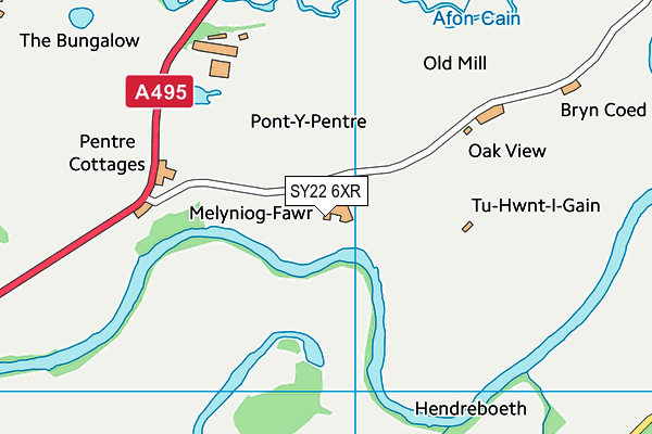 SY22 6XR map - OS VectorMap District (Ordnance Survey) SY22 6XR map - OS VectorMap District (Ordnance Survey)