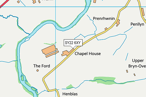 SY22 6XY map - OS VectorMap District (Ordnance Survey)