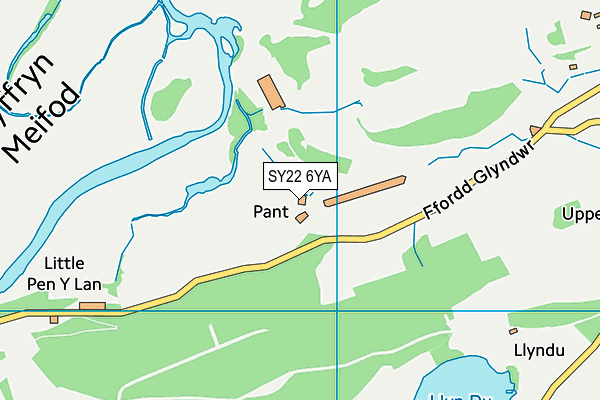 SY22 6YA map - OS VectorMap District (Ordnance Survey) SY22 6YA map - OS VectorMap District (Ordnance Survey)