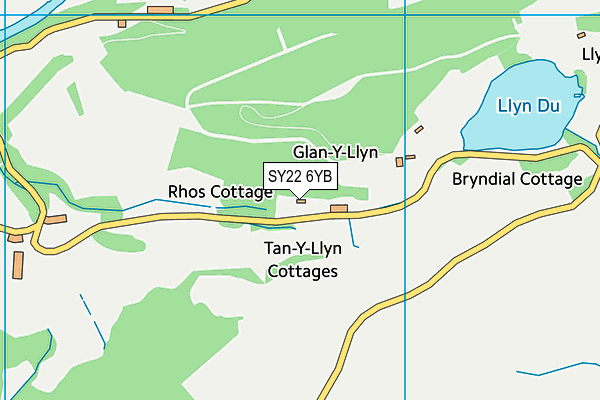 SY22 6YB map - OS VectorMap District (Ordnance Survey)