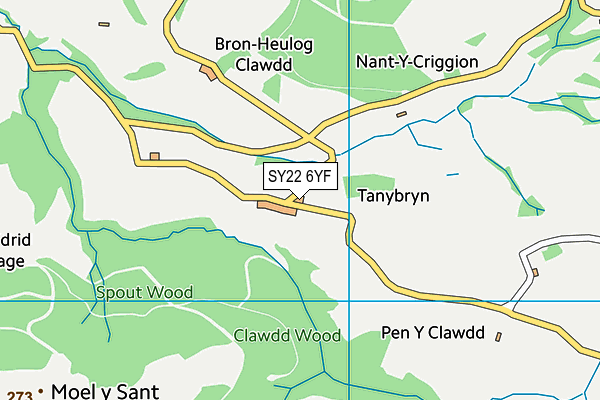 SY22 6YF map - OS VectorMap District (Ordnance Survey) SY22 6YF map - OS VectorMap District (Ordnance Survey)