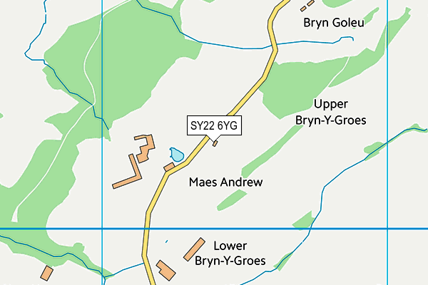 SY22 6YG map - OS VectorMap District (Ordnance Survey) SY22 6YG map - OS VectorMap District (Ordnance Survey)