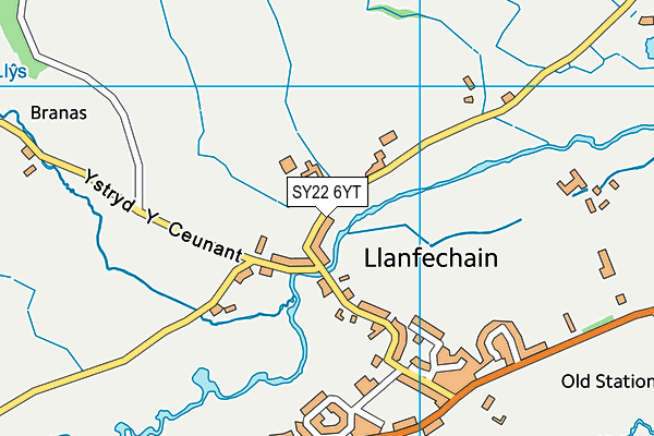 SY22 6YT map - OS VectorMap District (Ordnance Survey) SY22 6YT map - OS VectorMap District (Ordnance Survey)
