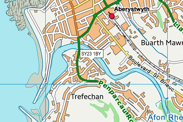 SY23 1BY map - OS VectorMap District (Ordnance Survey)