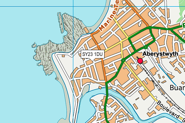 SY23 1DU map - OS VectorMap District (Ordnance Survey) SY23 1DU map - OS VectorMap District (Ordnance Survey)