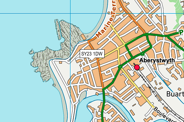 SY23 1DW map - OS VectorMap District (Ordnance Survey) SY23 1DW map - OS VectorMap District (Ordnance Survey)