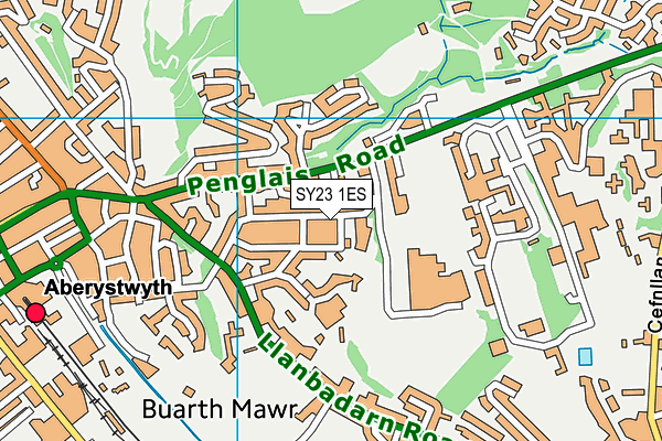 SY23 1ES map - OS VectorMap District (Ordnance Survey) SY23 1ES map - OS VectorMap District (Ordnance Survey)