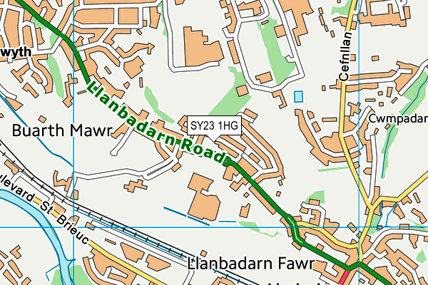 SY23 1HG map - OS VectorMap District (Ordnance Survey) SY23 1HG map - OS VectorMap District (Ordnance Survey)